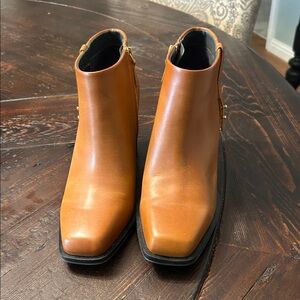 Franco Sarto Men’s Chestnut Brown Leather Ankle Boots